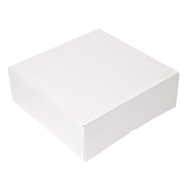 Cajas Pastelería Sin Ventana 'Thepack' 250 G/M2 28X28X10 Cm Blanco Cartón Ondulado Nano-Micro (100 Unid.)
