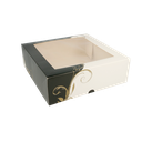 CAJAS PASTELERÍA CON VENTANA 'THEPACK CLASSIC' 250 G/M2 23x23x7,5 CM BLANCO CARTÓN ONDULADO NANO-MICRO (200 UNID.)