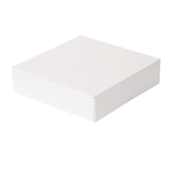 CAJAS PASTELERÍA SIN VENTANA 'THEPACK' 250 G/M2 23x23x7,5 CM BLANCO CARTÓN ONDULADO NANO-MICRO (200 UNID.)