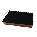 Barquillas Pastelería Doble Cara 380 G/M2 22X14X3,5 Cm Oro/Negro Cartón (250 Unid.)