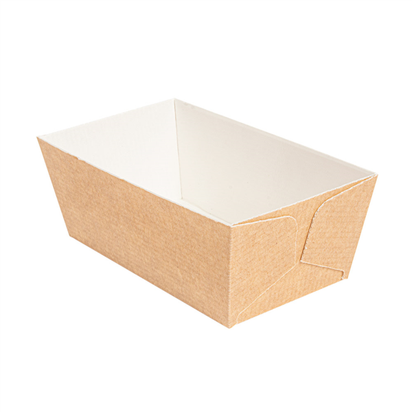 [258.33] MOLDES COCCIÓN PASTELERÍA 230 G/M2 11,5x6,5x5 CM NATURAL KRAFT (300 UNID.)