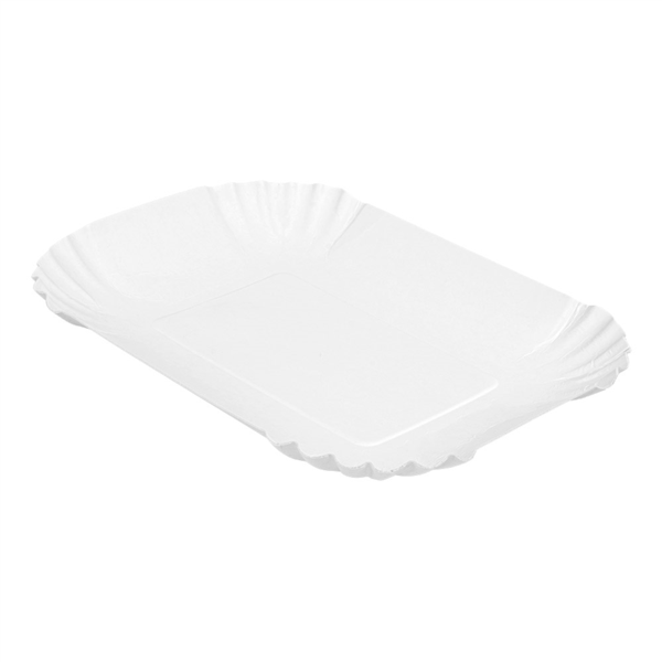 [268.63] Bandejas 320 G/M2 18X13X3 Cm Blanco Cartón (1000 Unid.)