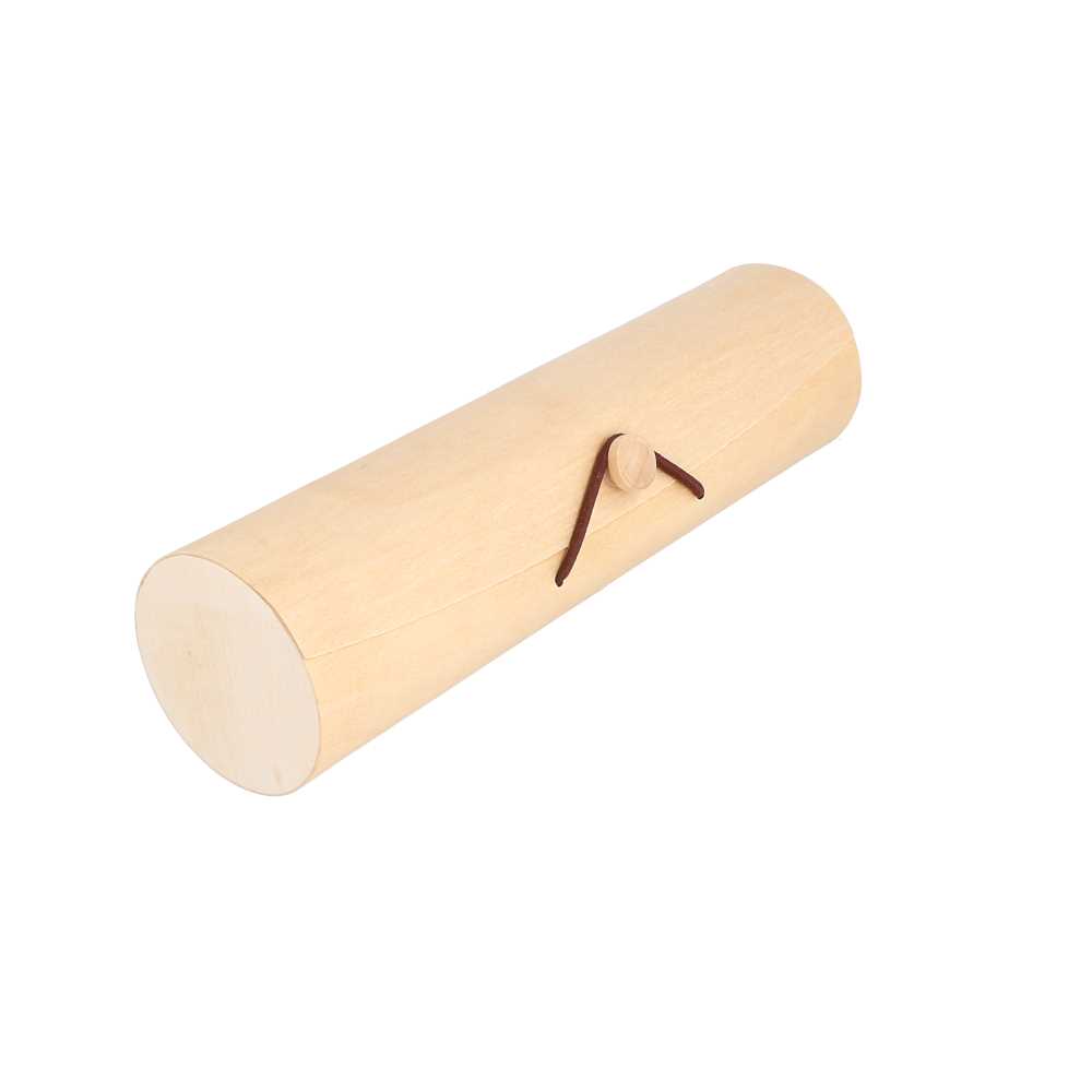 [205.39] Estuches Cilíndricos Para 7/9 Macarons Ø 6X22,5 Cm Natural Madera (50 Unid.)