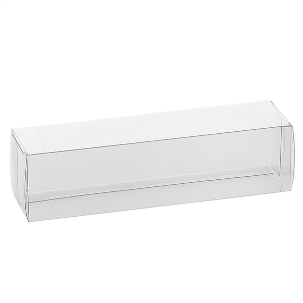 [198.10] ESTUCHES MACARONS 19x5x5 CM TRANSPARENTE PVC (200 UNID.)
