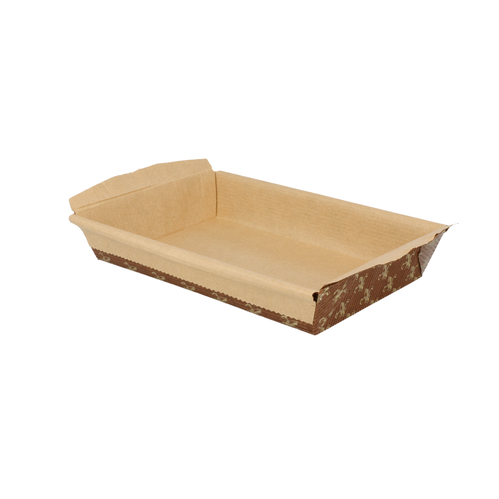 [151.36] MOLDES PASTELERÍA LAMINADOS 165 G/M2 16,8x10,9x3,8 CM MARRÓN PAPEL (402 UNID.)