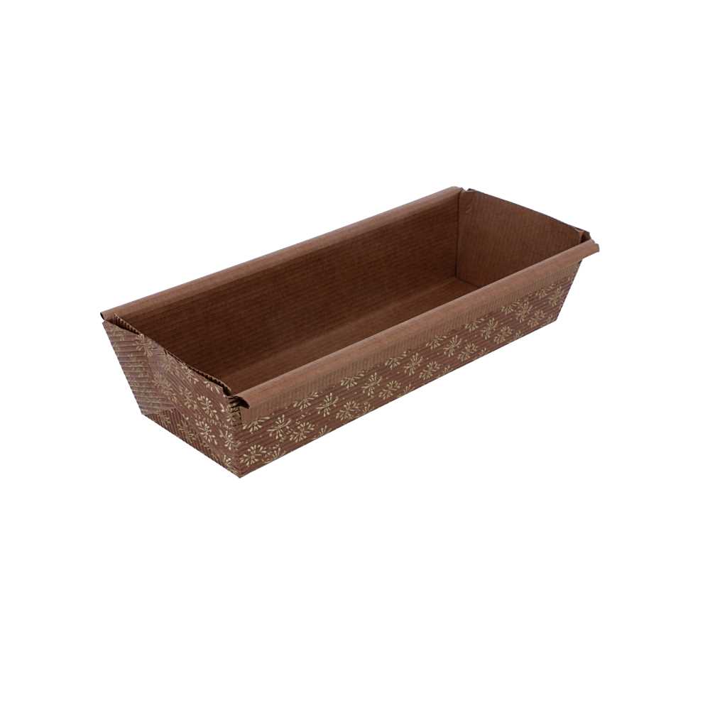 [156.30] Moldes Pastelería 140 G/M2 20X6,5X4,5 Cm Marrón Celulosa (500 Unid.)