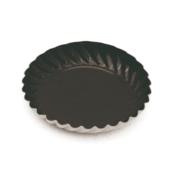 MINI BANDEJAS 325 G/M2 Ø 5,5 CM NEGRO CARTÓN (100 UNID.)