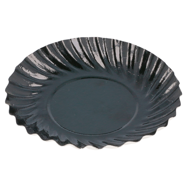 MINI BANDEJAS 325 G/M2 Ø 8,8 CM NEGRO CARTÓN (100 UNID.)