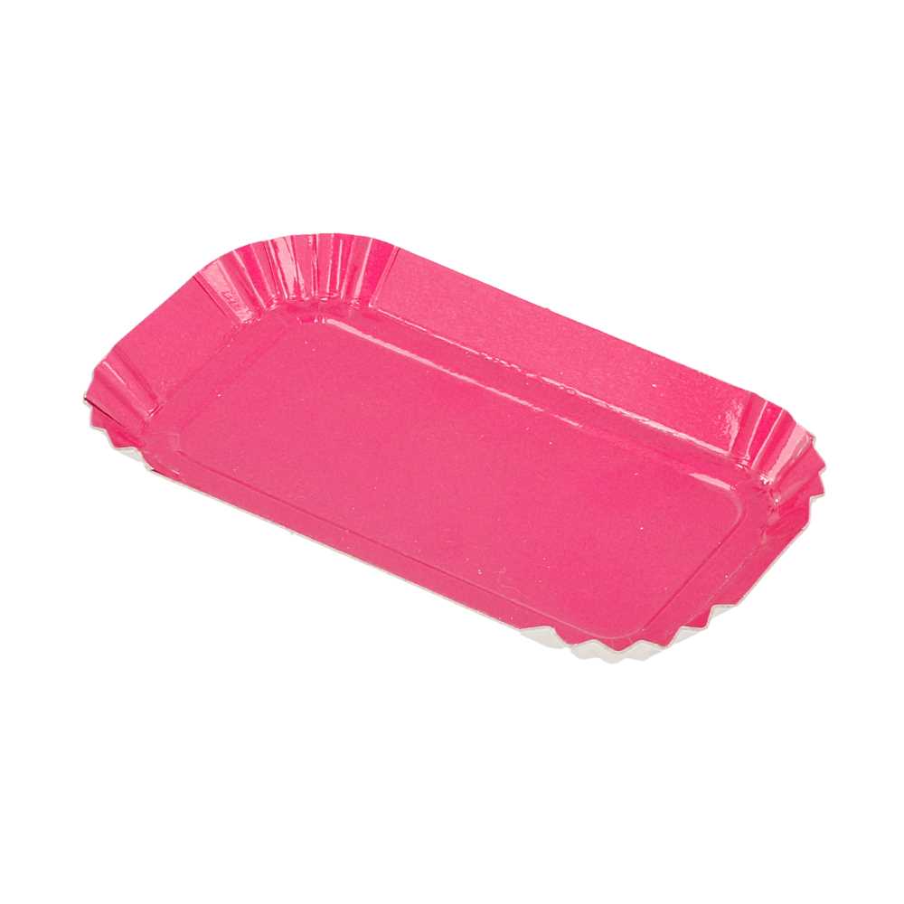 MINI BANDEJAS 325 G/M2 4x8 CM FUCSIA CARTÓN (100 UNID.)
