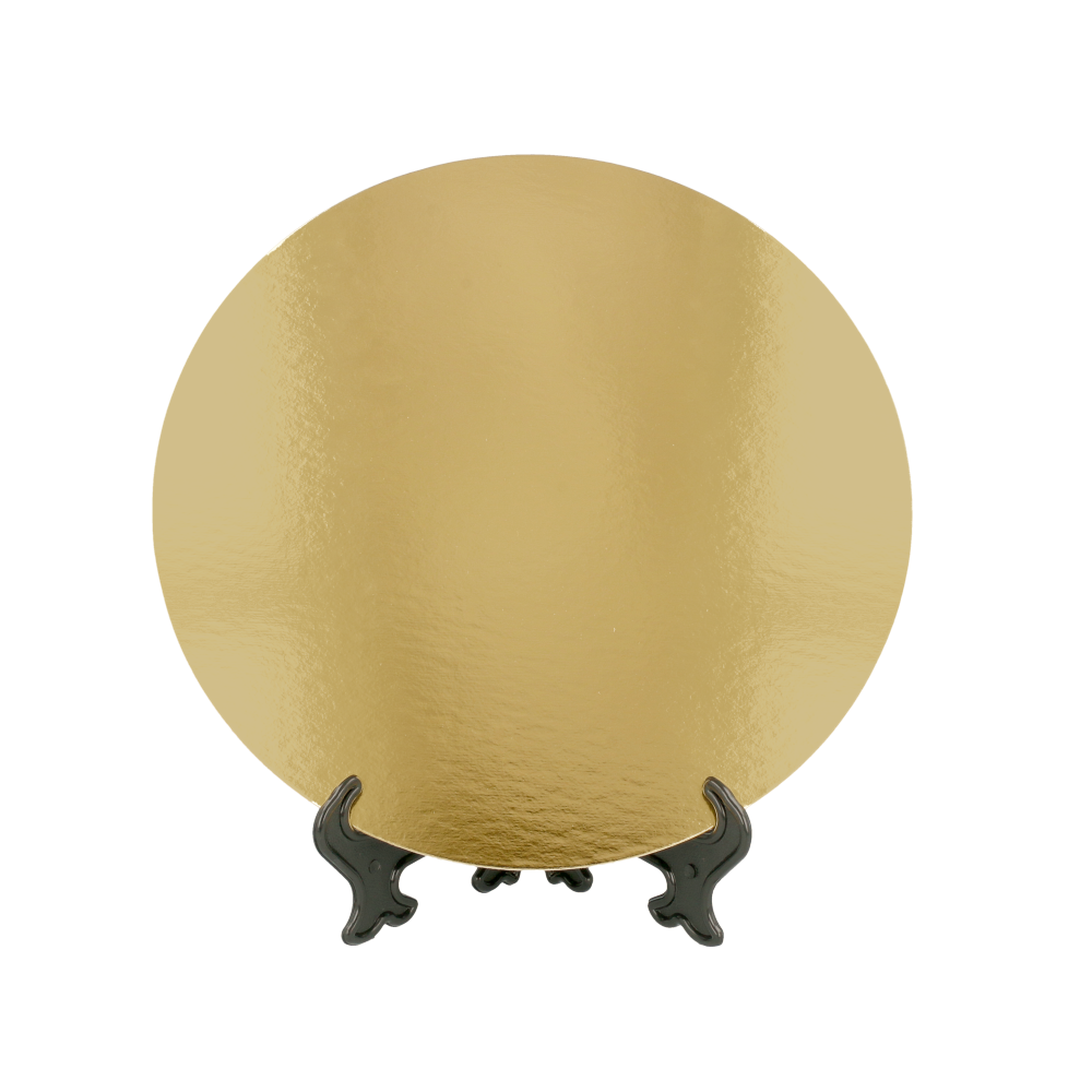 [147.29] CARTONES PASTELERÍA DOBLE CARA 950 G/M2 Ø 22 CM ORO/NEGRO CARTÓN (100 UNID.)