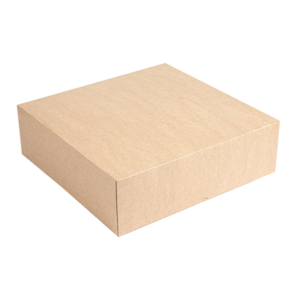 [256.92] CAJAS PASTELERÍA SIN VENTANA 'THEPACK' 240 G/M2 26x26x8 CM NATURAL CARTÓN ONDULADO NANO-MICRO (100 UNID.)