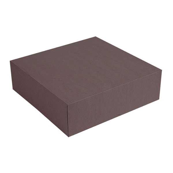 [269.52] CAJAS PASTELERÍA SIN VENTANA 'THEPACK' 250 G/M2 16x16x8 CM CHOCOLATE CARTÓN ONDULADO NANO-MICRO (200 UNID.)