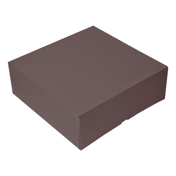 Cajas Pastelería Sin Ventana 'Thepack' 250 G/M2 28X28X10 Cm Chocolate Cartón Ondulado Nano-Micro (100 Unid.)