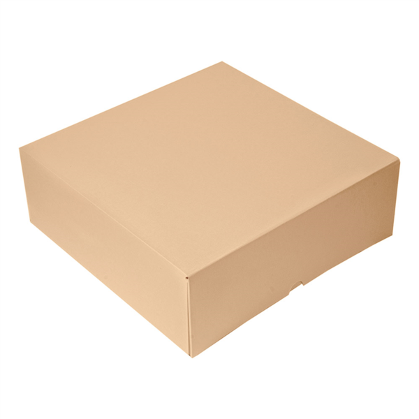 Cajas Pastelería Sin Ventana 'Thepack' 240 G/M2 28X28X10 Cm Natural Cartón Ondulado Nano-Micro (100 Unid.)