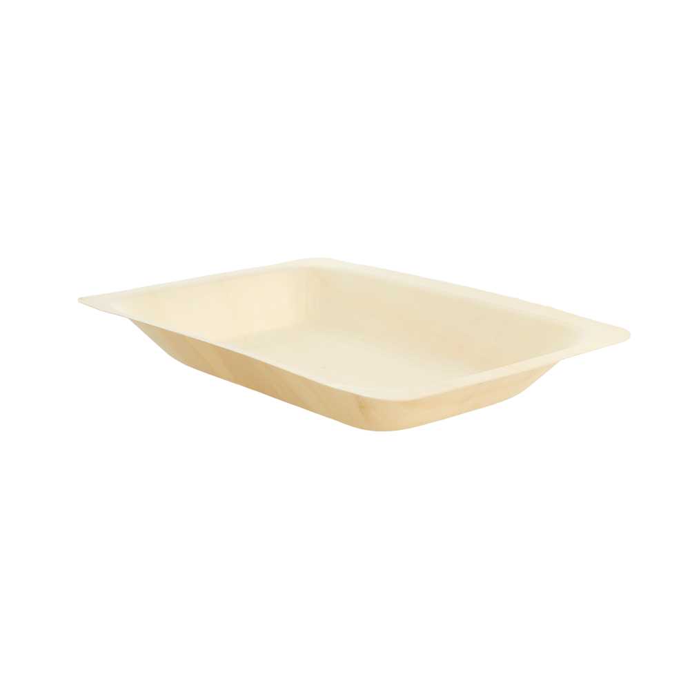 [170.41] BANDEJAS RECTANGULARES 'WOOD' 19,5x14x3 CM NATURAL MADERA (50 UNID.)