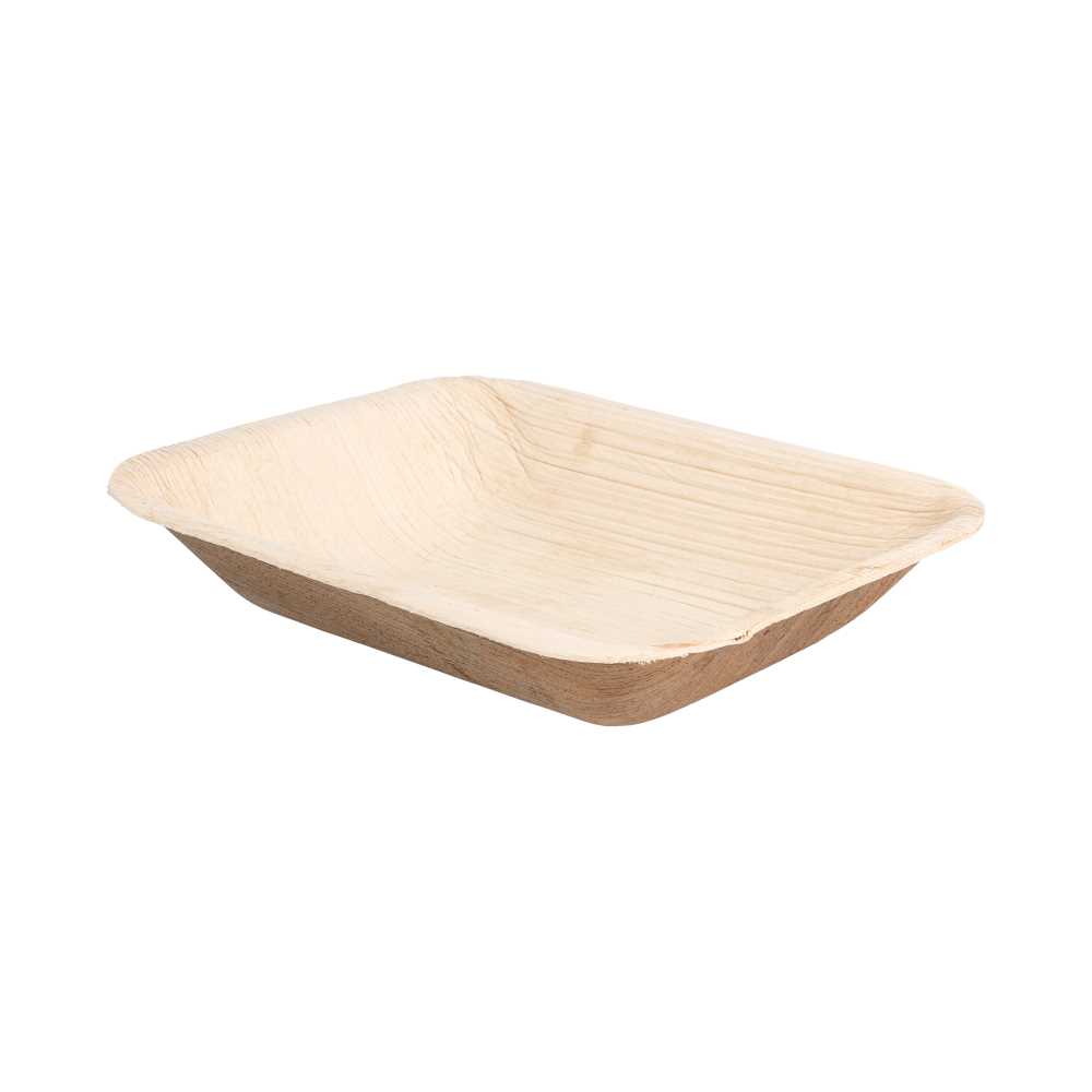 [189.35] Bandejas Rectangulares 'Areca' 16X12,5X3 Cm Natural Areca (200 Unid.)