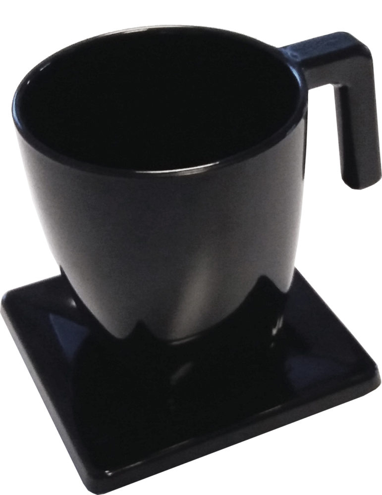 BANDEJAS MAESTRO 1 TAZA 200ML / 1 PLATO NEGRO