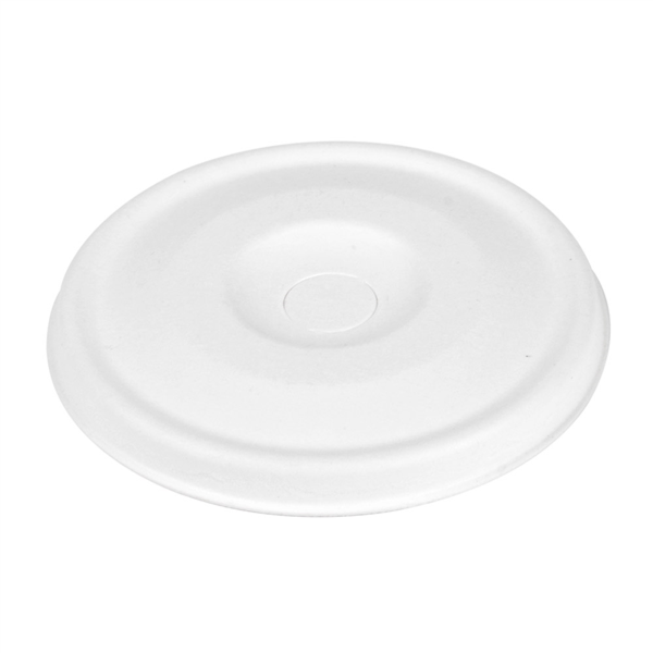 [254.31] Tapas Para Vasos 8Cm 'Bionic' Ø 80 Mm Blanco Bagazo (1000 Unid.)