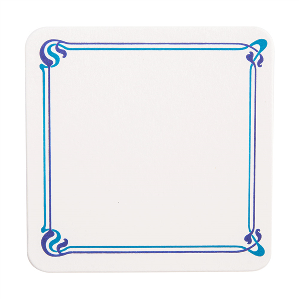 POSAVASOS AZUL 'MAXIM' 210 G/M2 8,5x8,5 CM BLANCO CARTONCILLO (6000 UNID.)
