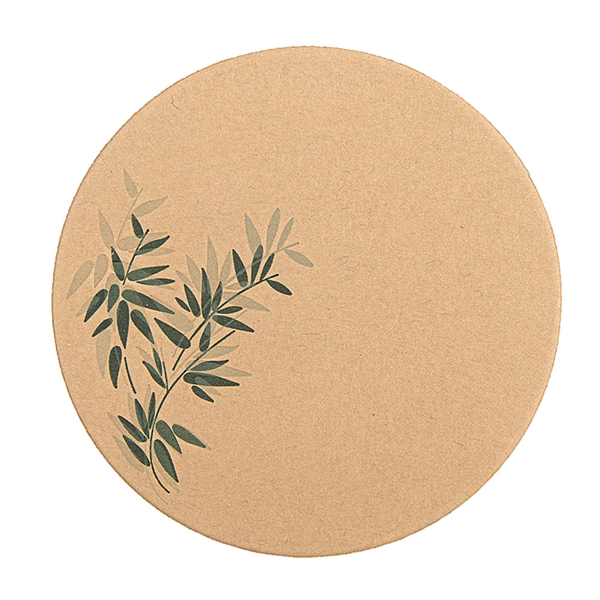 [165.79] POSAVASOS 'FEEL GREEN' 210 G/M2 Ø9 CM MARRÓN CARTONCILLO (6000 UNID.)