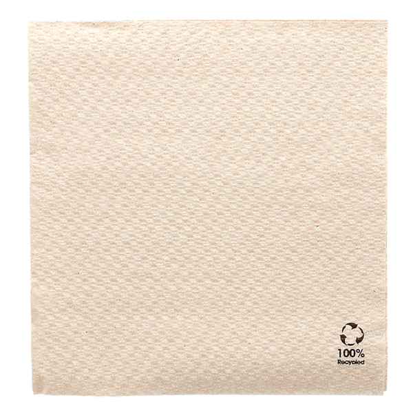 SERVILLETAS ECOLABEL 1 CAPA 23 G/M2 30x30 CM NATURAL TISSUE RECICLADO (2400 UNID.)