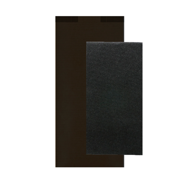 Servilletas Negras Enf. 'D.Point' 32X40 Cm 'Just In Time Closed' 40 + 10Pe G/M2 11X25 Cm Negro Kraft Verjurado (300 Unid.)