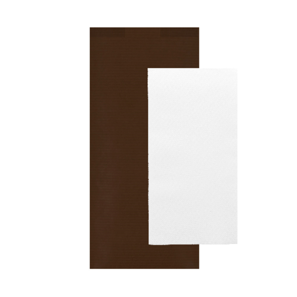[251.51] Servilletas Blancas Enf. 'Airlaid' 32X40 Cm 'Just In Time Closed' 40 + 10Pe G/M2 11X25 Cm Chocolate Kraft Verjurado (300 Unid.)