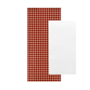 SERVILLETAS BLANCAS ENF. 'AIRLAID' 32x40 CM 'JUST IN TIME CLOSED' 40 + 10PE G/M2 11x25 CM ROJO VICHY KRAFT VERJURADO (300 UNID.)