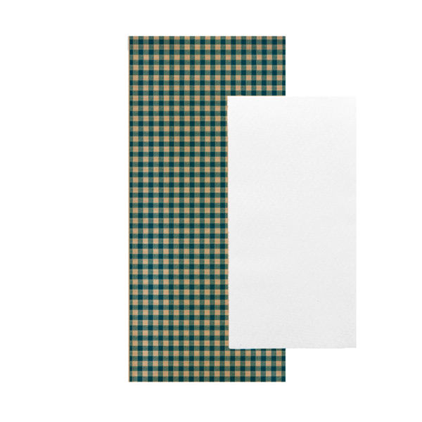 [251.49] Servilletas Blancas Enf. 'Airlaid' 32X40 Cm 'Just In Time Closed' 40 + 10Pe G/M2 11X25 Cm Azul Vichy Kraft Verjurado (300 Unid.)