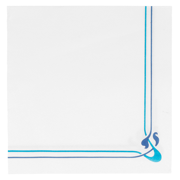SERVILLETAS ECOLABEL AZUL & CELESTE 'DOUBLE POINT - MAXIM' 18 G/M2 40x40 CM BLANCO TISSUE (1200 UNID.)