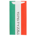 BOLSAS CUBIERTOS + SERVILLETA 'JUST IN TIME - PIZZA & PASTA' 90 + 10 PE G/M2 11,2x22,5 CM BLANCO CELULOSA (400 UNID.)