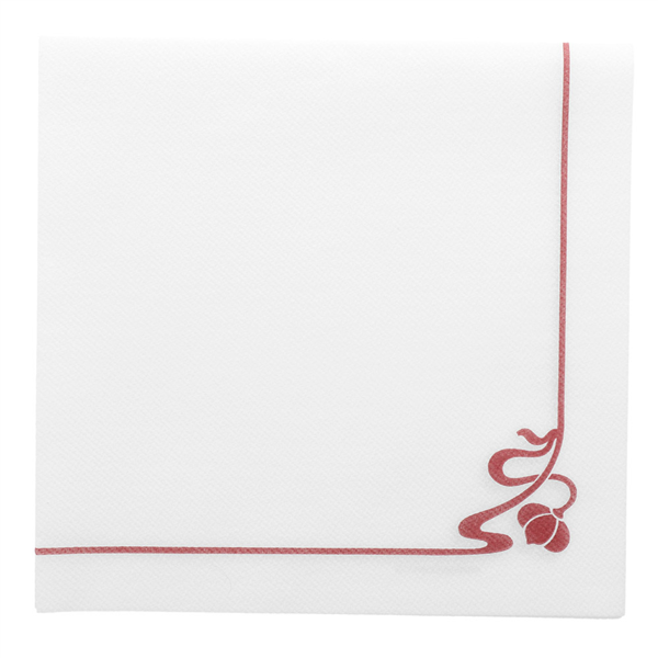 Servilletas "Flor Rosa" 45 G/M2 40X40 Cm Blanco Airlaid (700 Unid.)