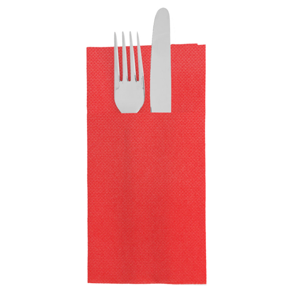 SERVILLETAS CANGURO 'ECOLABEL - DOUBLE POINT' 18 G/M2 39x40 CM ROJO TISSUE (1400 UNID.)