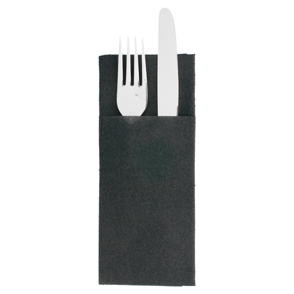 SERVILLETAS CANGURITO 55 G/M2 33x40 CM NEGRO AIRLAID (700 UNID.)