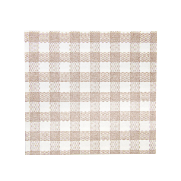 [228.57] SERVILLETAS 'LIKE LINEN - VICHY' 70 G/M2 40x40 CM TAUPE SPUNLACE (600 UNID.)