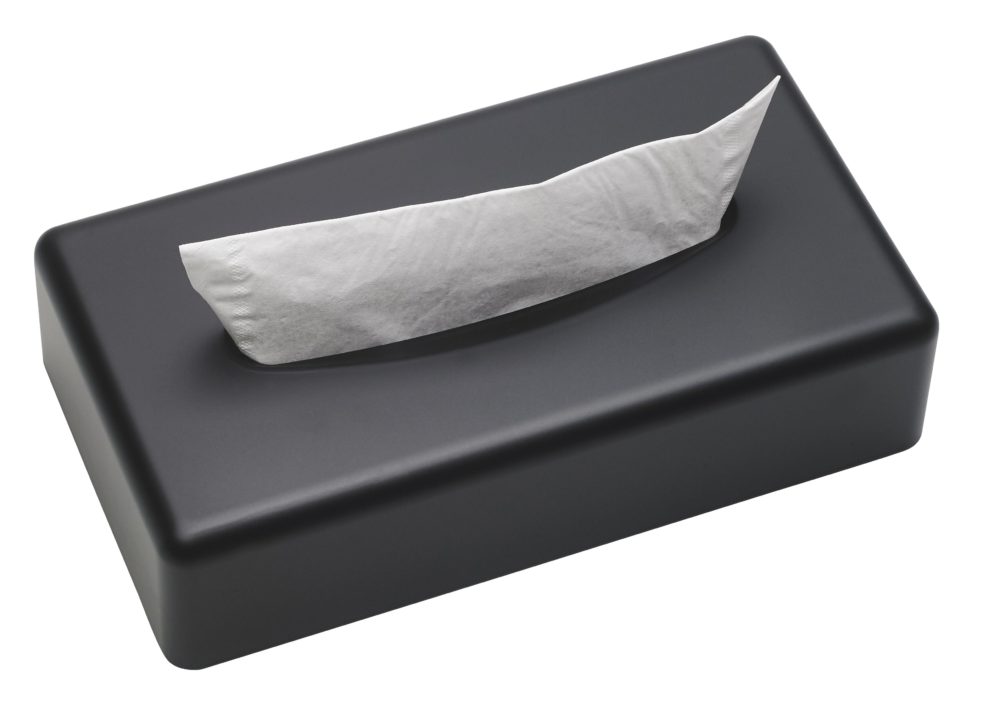 [8991311] CAJA DE PAÑUELOS SANIBOX RECT. NEGRO MATE