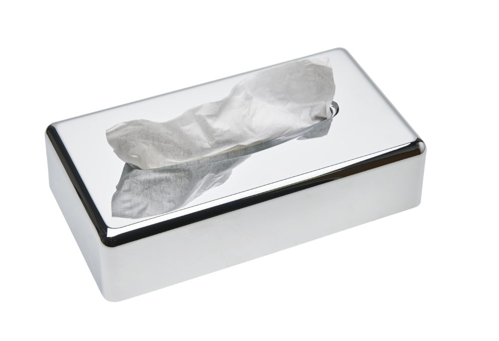 [8991313] CAJA DE PAÑUELOS SANIBOX RECT. CROMO