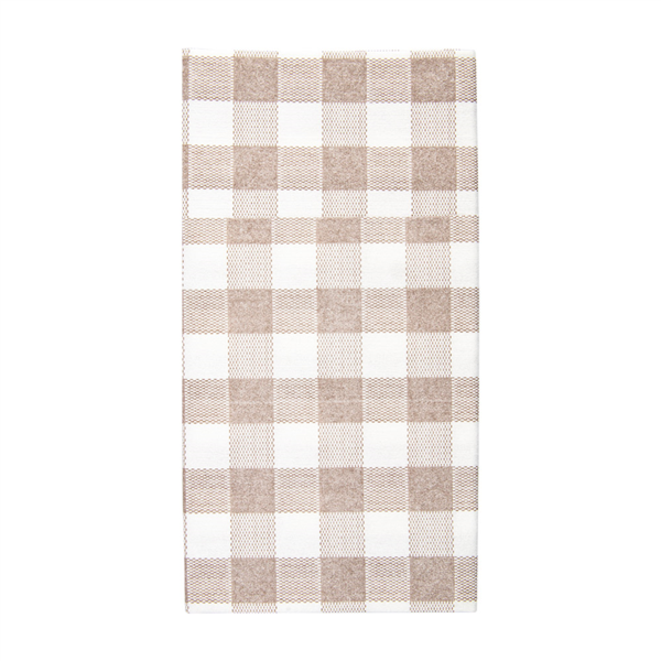 [228.58] SERVILLETAS CANGURO 'LIKE LINEN - VICHY' 70 G/M2 40x40 CM TAUPE SPUNLACE (700 UNID.)