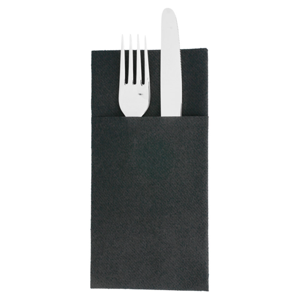 SERVILLETAS CANGURO PLUS 55 G/M2 40x45 CM NEGRO AIRLAID (720 UNID.)