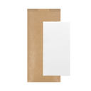 SERVILLETAS BLANCAS ENF. 'D.POINT' 32x40 CM 'JUST IN TIME CLOSED' 40 + 10PE G/M2 11x25 CM NATURAL KRAFT VERJURADO (300 UNID.)