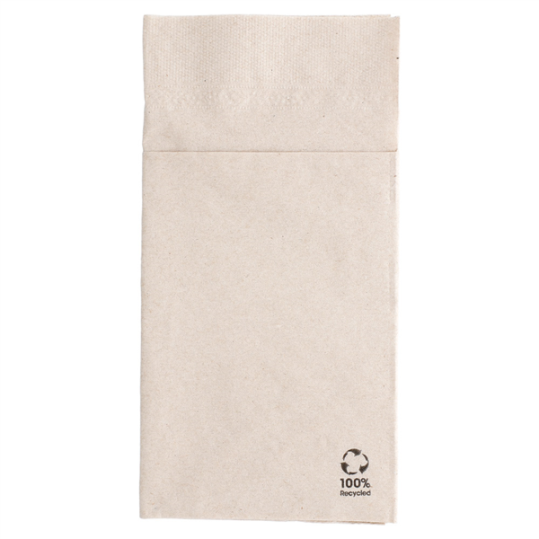[212.49] Servilletas Canguro Ecolabel 2 Capas 18 G/M2 40X40 Cm Natural Tissue Reciclado (1000 Unid.)