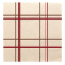 SERVILLETAS ECOLABEL 2 CAPAS P. 1/4 'TARTAN' 18 G/M2 40x40 CM NATURAL TISSUE RECICLADO (1600 UNID.)
