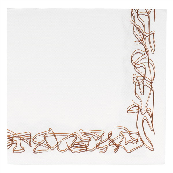[143.57] SERVILLETAS ECOLABEL 'DOUBLE POINT - ARISTAS' 18 G/M2 40x40 CM BLANCO TISSUE (1200 UNID.)