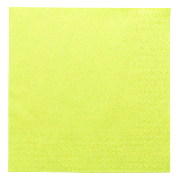SERVILLETAS ECOLABEL 2 CAPAS 18 G/M2 39x39 CM VERDE ANÍS TISSUE (1600 UNID.)