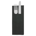 SERVILLETAS CANGURITO 'ECOLABEL - DOUBLE POINT' 18 G/M2 33x40 CM NEGRO TISSUE (1400 UNID.)