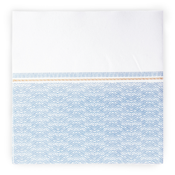 SERVILLETAS 'LIKE LINEN - AZUR' 70 G/M2 40x40 CM BLANCO/AZUL SPUNLACE (600 UNID.)