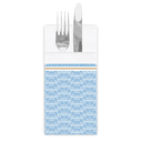 SERVILLETAS CANGURO 'LIKE LINEN - AZUR' 70 G/M2 40x40 CM BLANCO/AZUL SPUNLACE (700 UNID.)