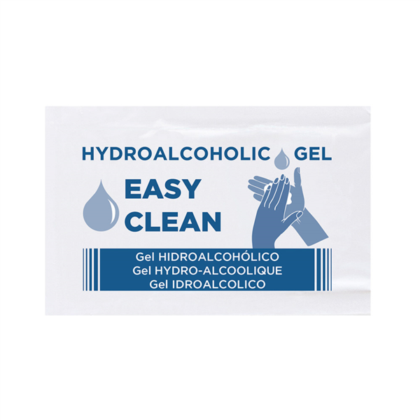 [250.75] GEL HIDROALCOHÓLICO 'EASY CLEAN' 2,5 ML 4,5x7 CM (250 UNID.)