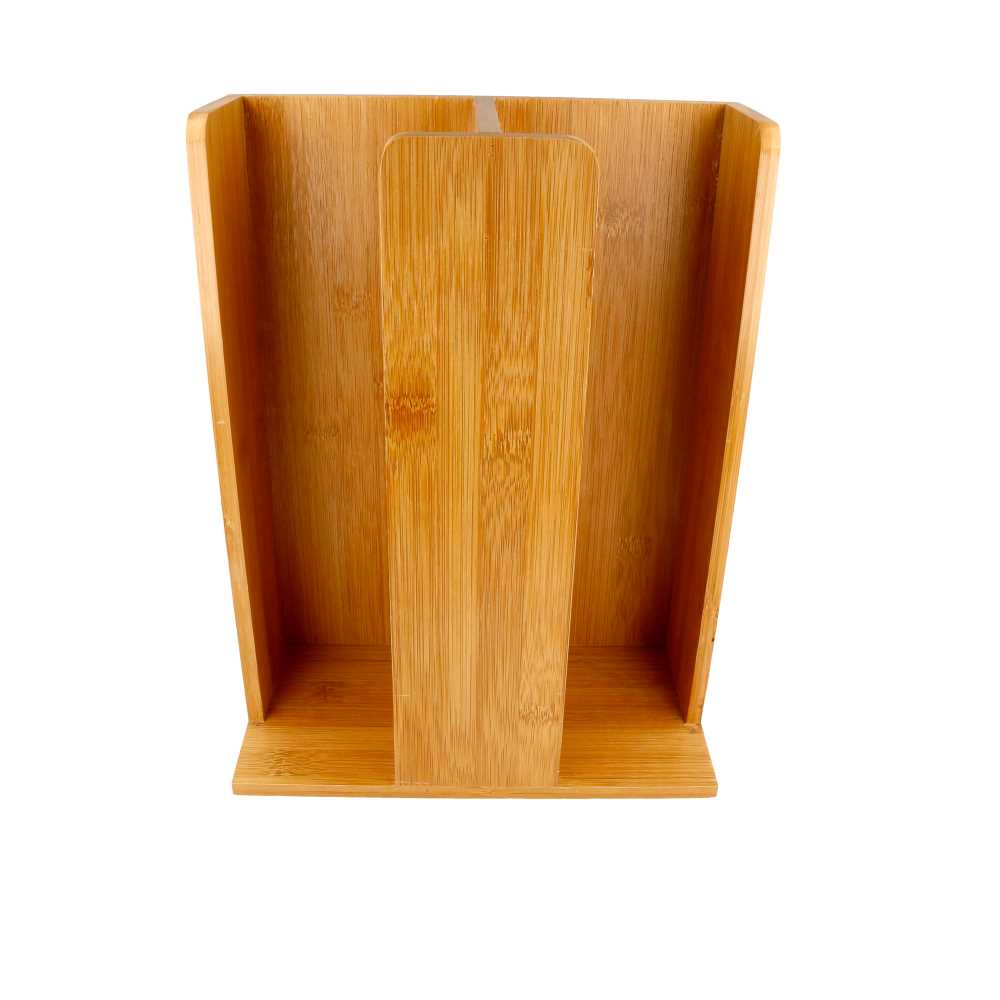 PORTA VASOS Y TAPAS 23x12x30 CM NATURAL BAMBÚ (1 UNID.)