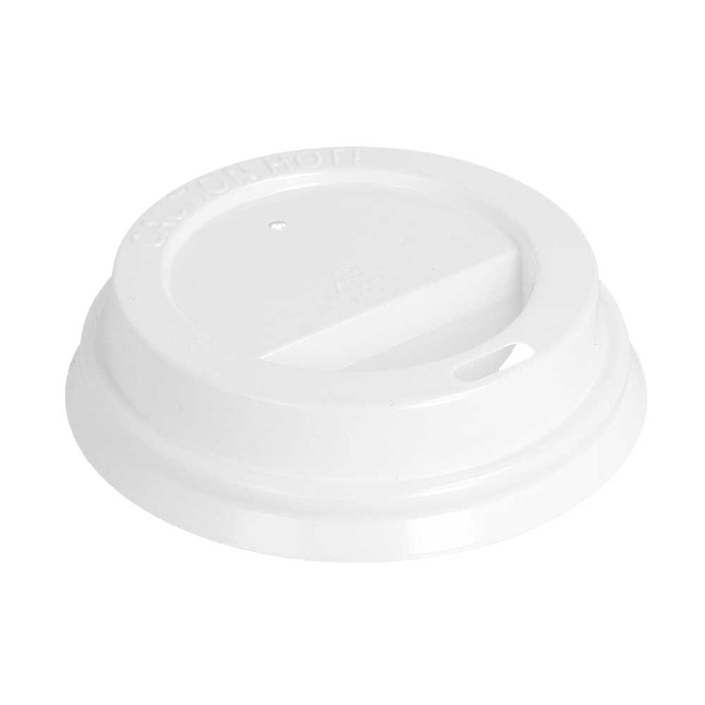 [222.02] TAPAS ALTAS PARA VASOS 180 ML BLANCO PS (1000 UNID.)